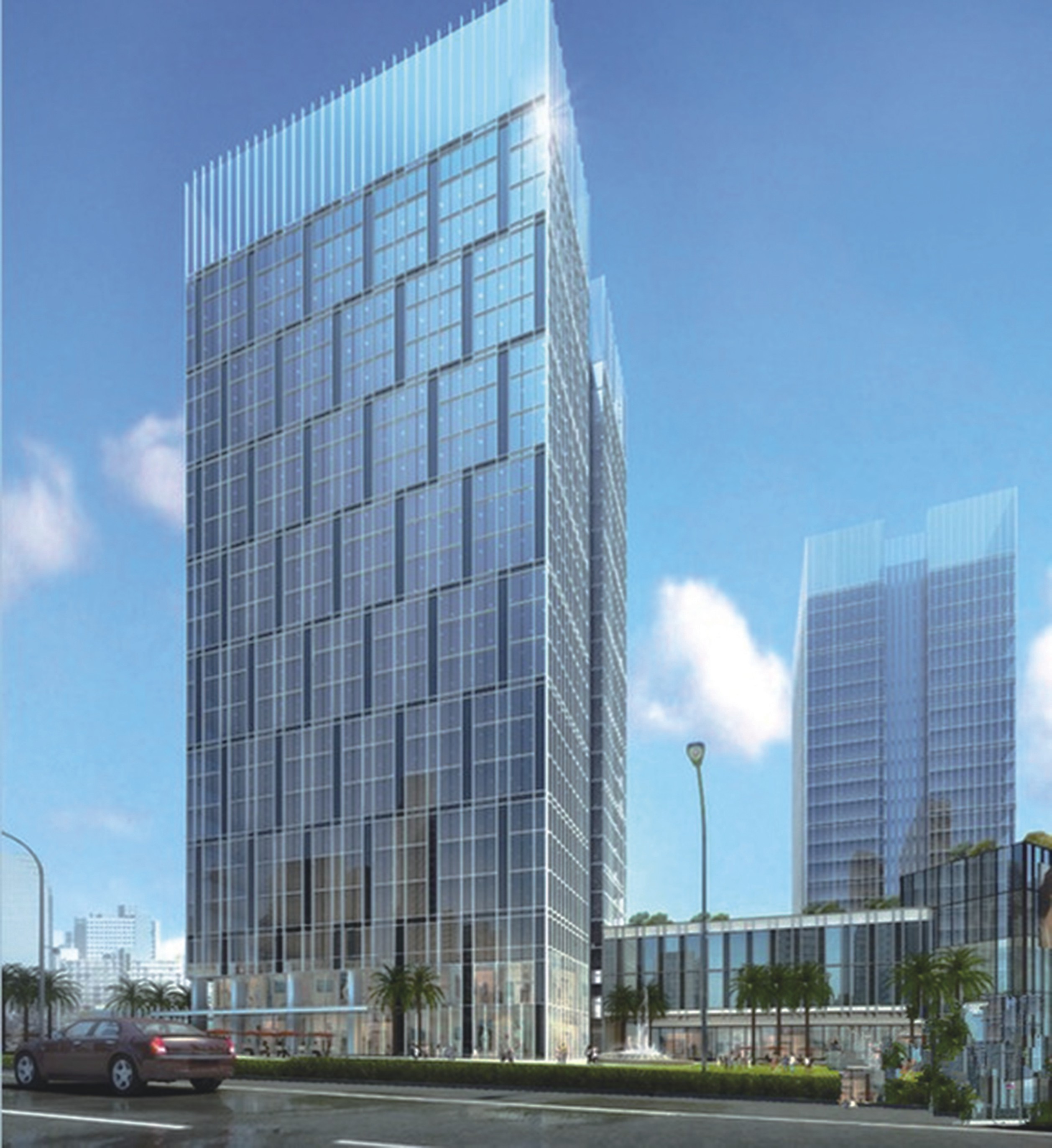 貴陽富力大廈鋼結構防火涂料工程